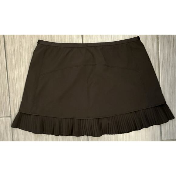 Ibkul Women’s Black Pleated Tennis Skort Golf Pull-On Performance Size Large - Picture 4 of 6